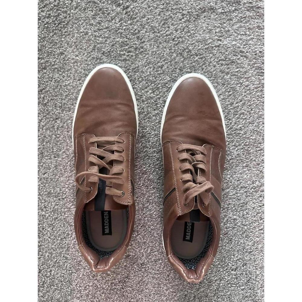Brown Leather Men's Sneakers by Madden